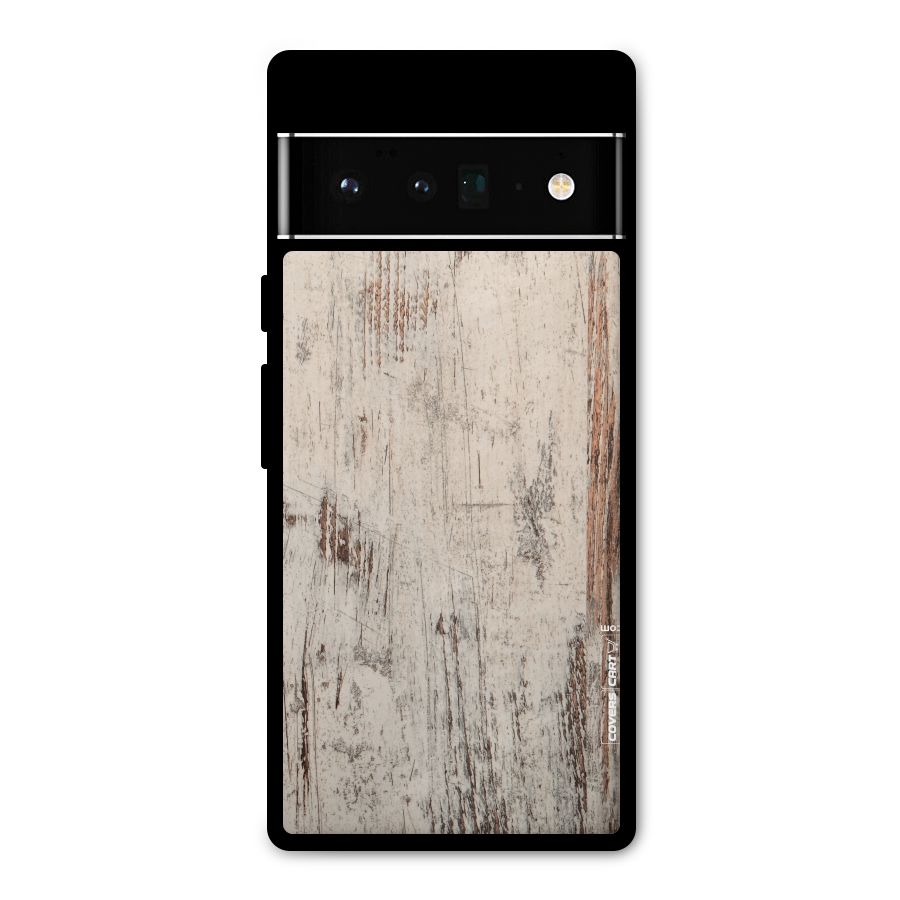 Rugged Wooden Texture Metal Back Case for Google Pixel 6 Pro
