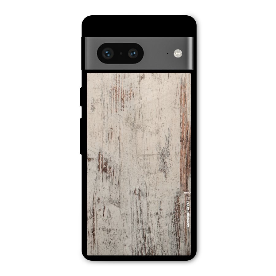 Rugged Wooden Texture Metal Back Case for Google Pixel 7