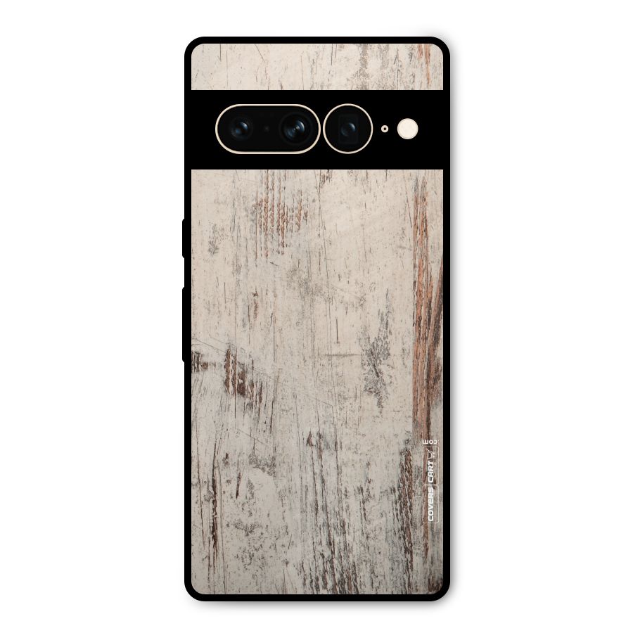 Rugged Wooden Texture Metal Back Case for Google Pixel 7 Pro