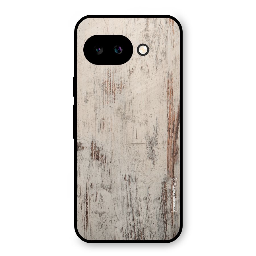 Rugged Wooden Texture Metal Back Case for Google Pixel 9a
