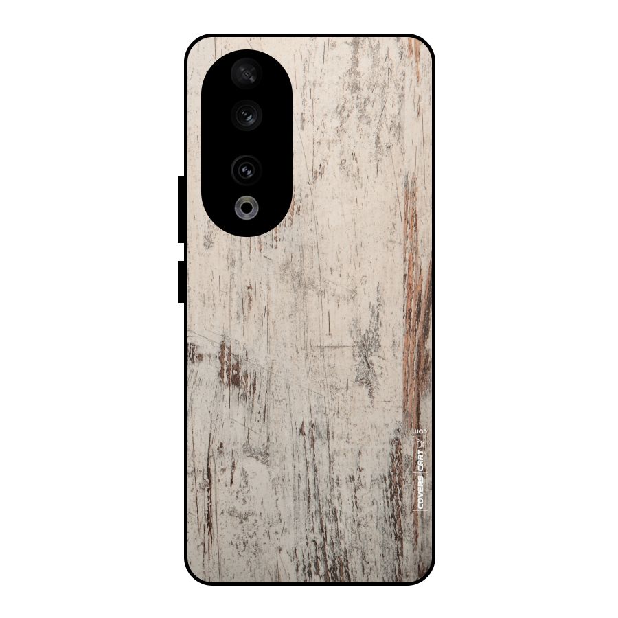 Rugged Wooden Texture Metal Back Case for Honor 90
