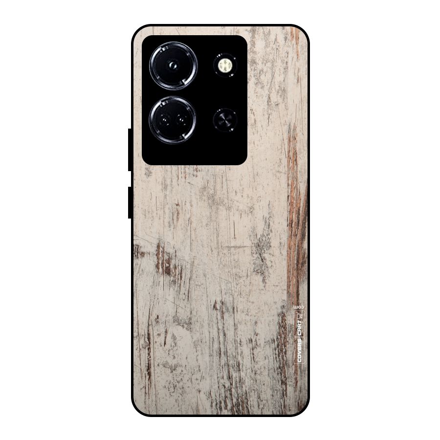 Rugged Wooden Texture Metal Back Case for Infinix Note 30 5G