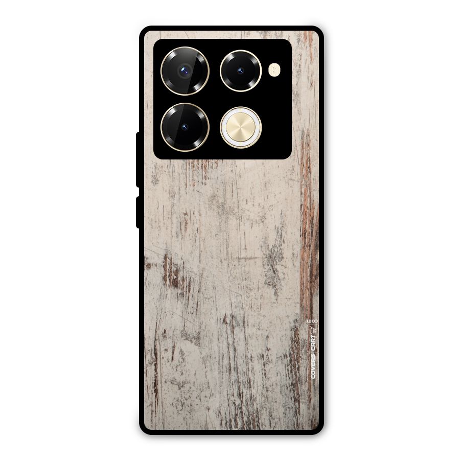 Rugged Wooden Texture Metal Back Case for Infinix Note 40 Pro