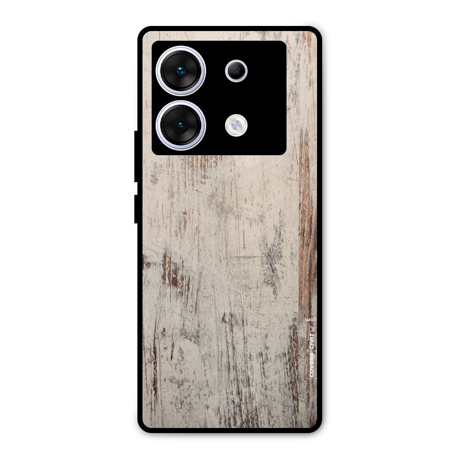 Rugged Wooden Texture Metal Back Case for Infinix Zero 30 5G