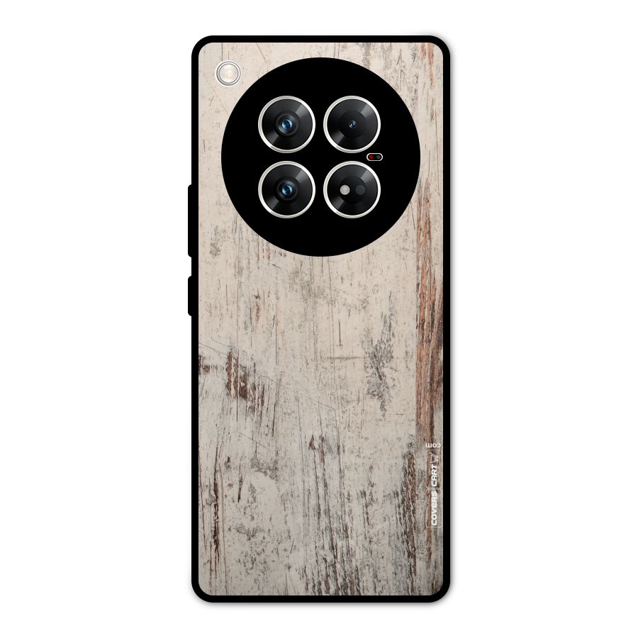 Rugged Wooden Texture Metal Back Case for Infinix Zero 40 5G