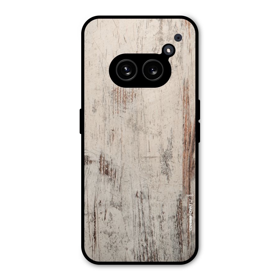 Rugged Wooden Texture Metal Back Case for Nothing Phone 2a Plus