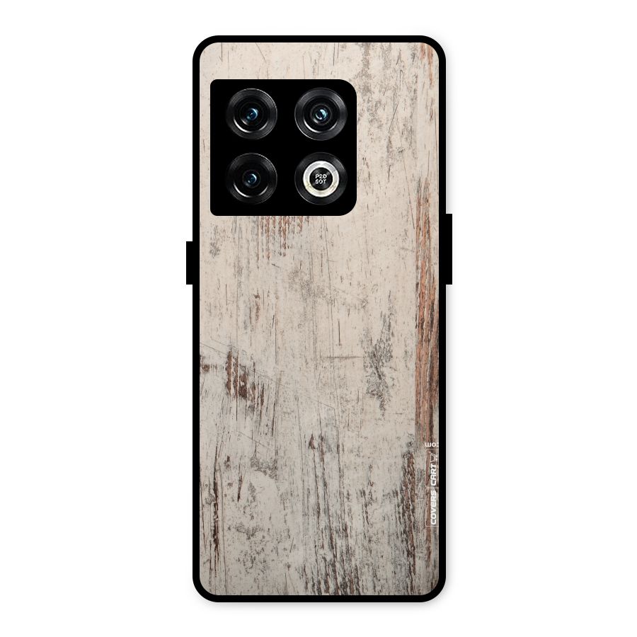 Rugged Wooden Texture Metal Back Case for OnePlus 10 Pro 5G