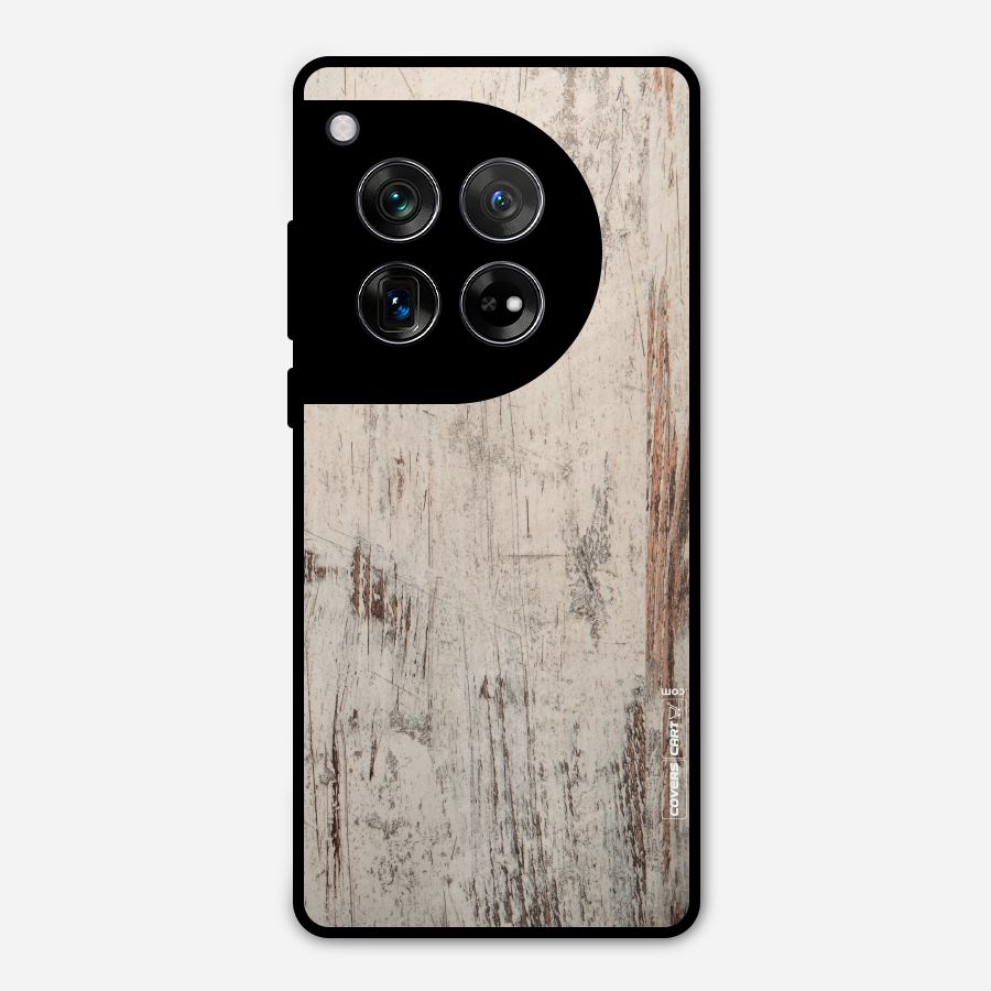 Rugged Wooden Texture Metal Back Case for OnePlus 12