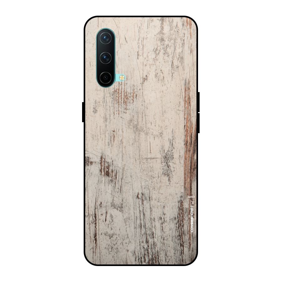 Rugged Wooden Texture Metal Back Case for OnePlus Nord CE 5G