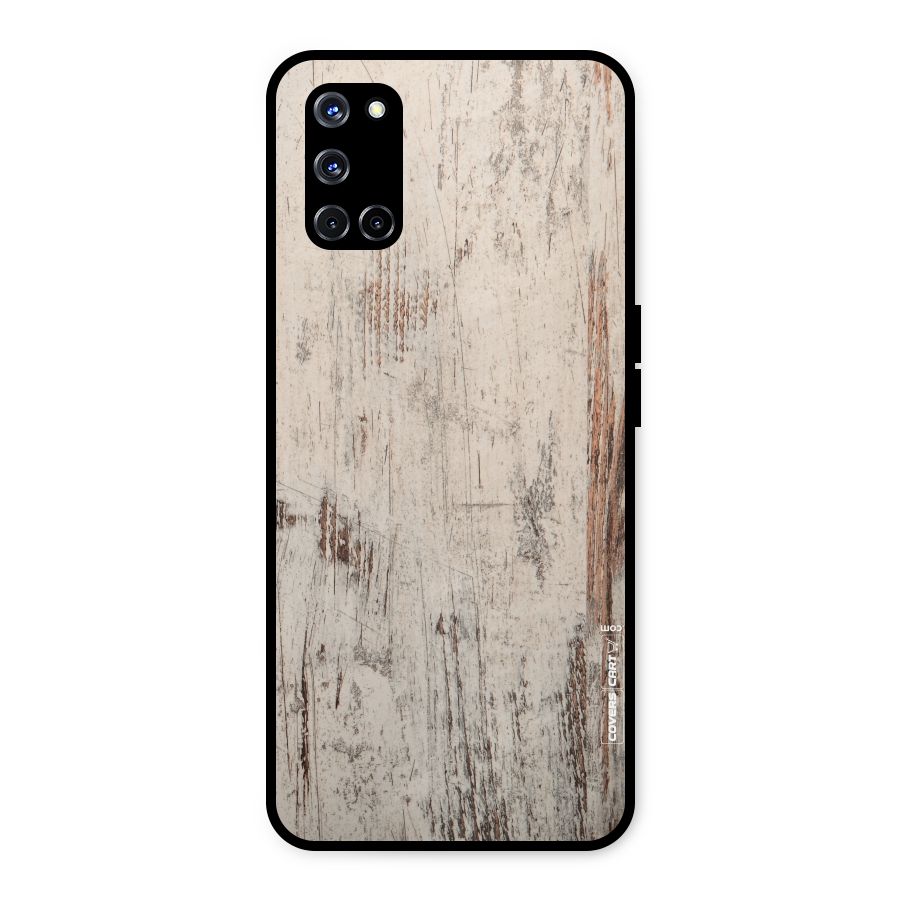 Rugged Wooden Texture Metal Back Case for Oppo A52