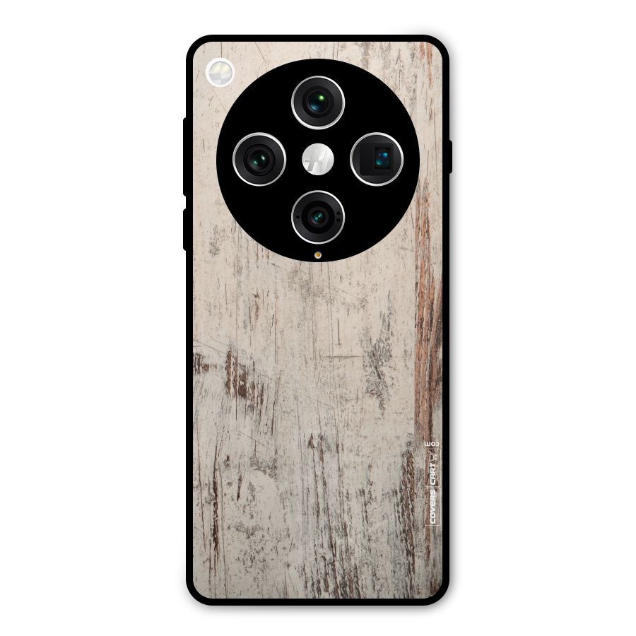 Rugged Wooden Texture Metal Back Case for Oppo Find X8 Pro