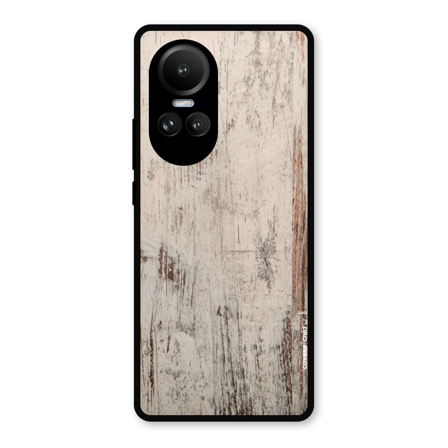 Rugged Wooden Texture Metal Back Case for Oppo Reno10