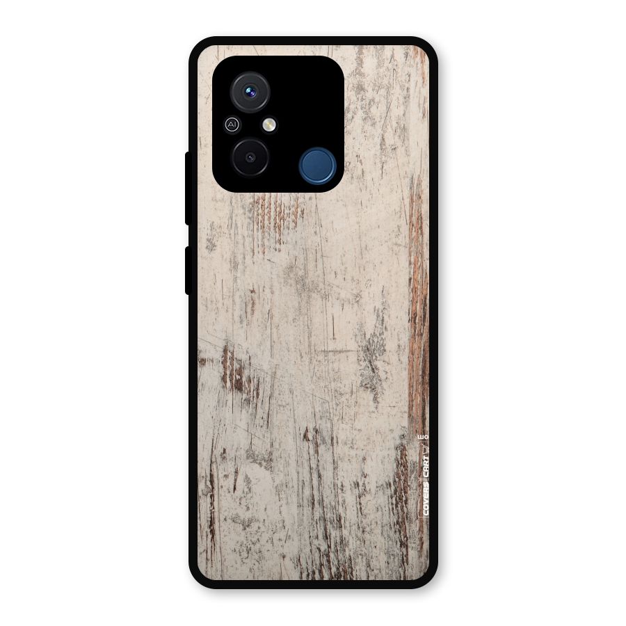 Rugged Wooden Texture Metal Back Case for Poco C55