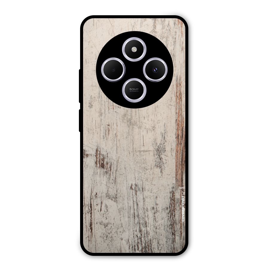 Rugged Wooden Texture Metal Back Case for Poco M7