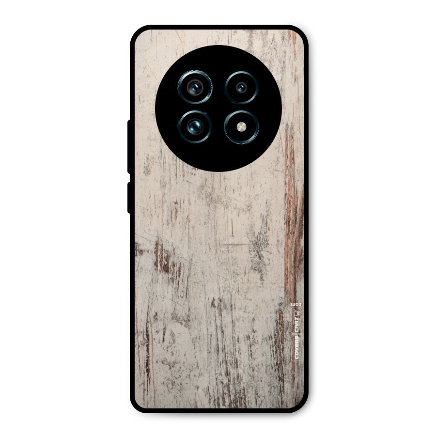 Rugged Wooden Texture Metal Back Case for Realme 13 Pro Plus