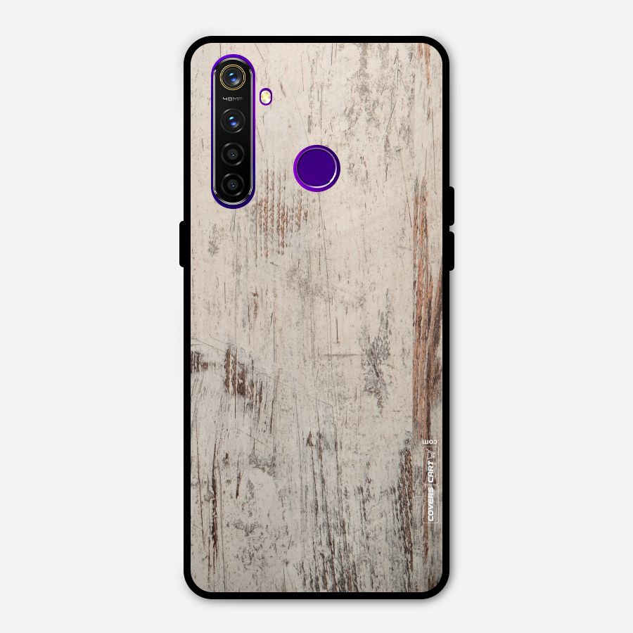 Rugged Wooden Texture Metal Back Case for Realme 5 Pro