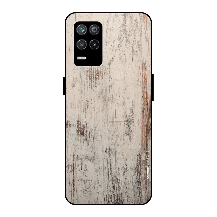 Rugged Wooden Texture Metal Back Case for Realme 9 5G