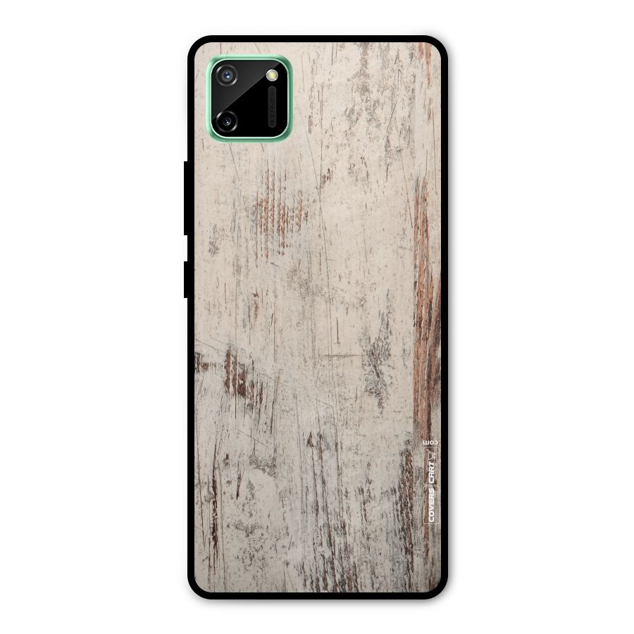 Rugged Wooden Texture Metal Back Case for Realme C11
