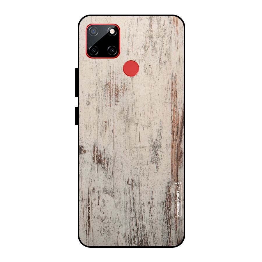 Rugged Wooden Texture Metal Back Case for Realme C12