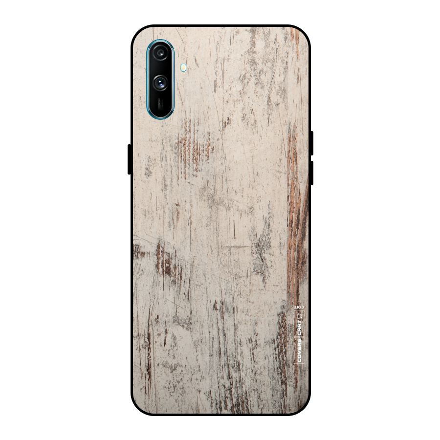 Rugged Wooden Texture Metal Back Case for Realme C3