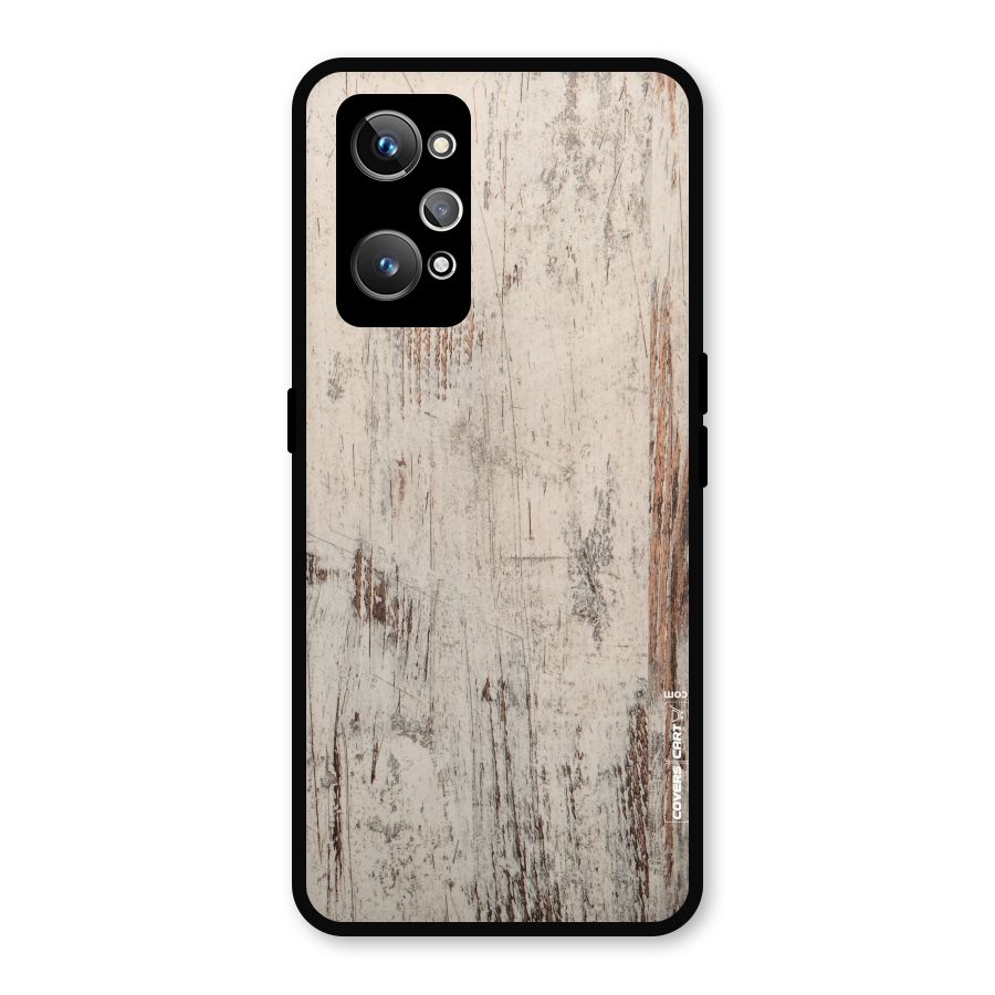 Rugged Wooden Texture Metal Back Case for Realme GT 2