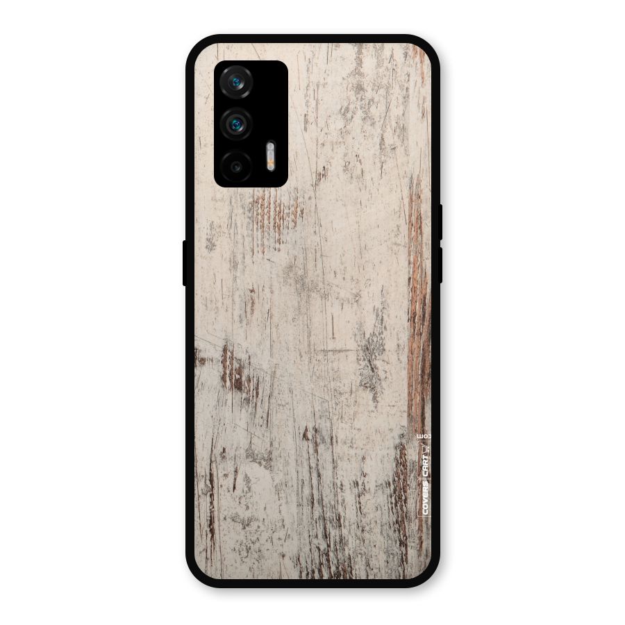 Rugged Wooden Texture Metal Back Case for Realme GT 5G