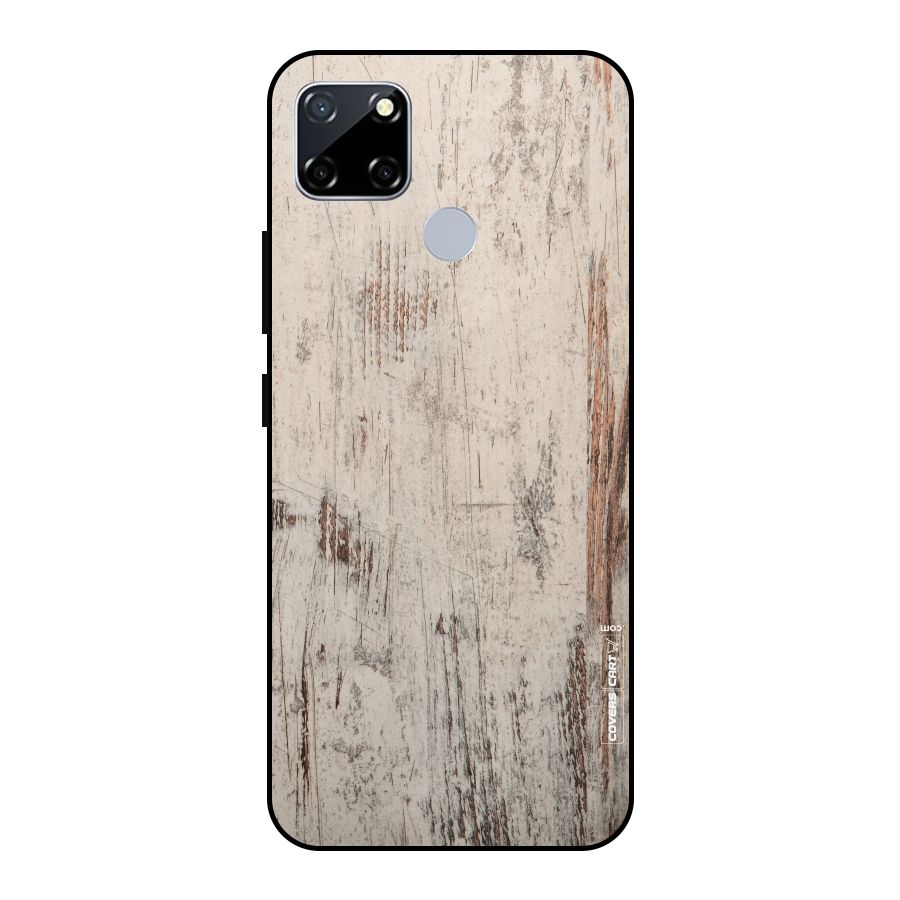 Rugged Wooden Texture Metal Back Case for Realme Narzo 20
