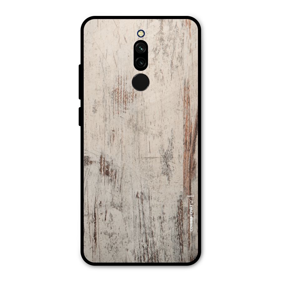 Rugged Wooden Texture Metal Back Case for Redmi 8