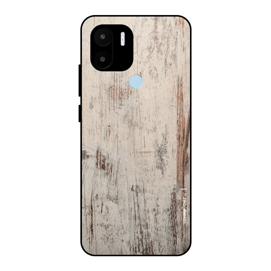 Rugged Wooden Texture Metal Back Case for Redmi A1+
