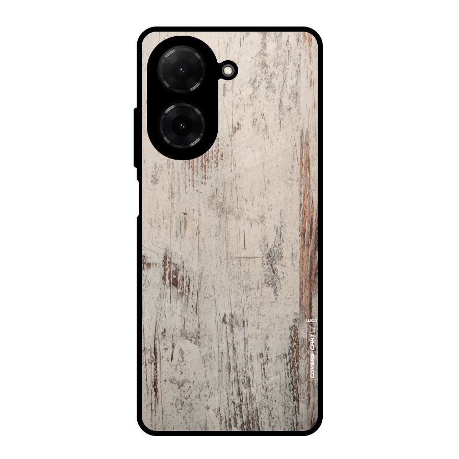 Rugged Wooden Texture Metal Back Case for Redmi A5 4G