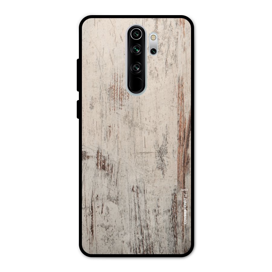 Rugged Wooden Texture Metal Back Case for Redmi Note 8 Pro