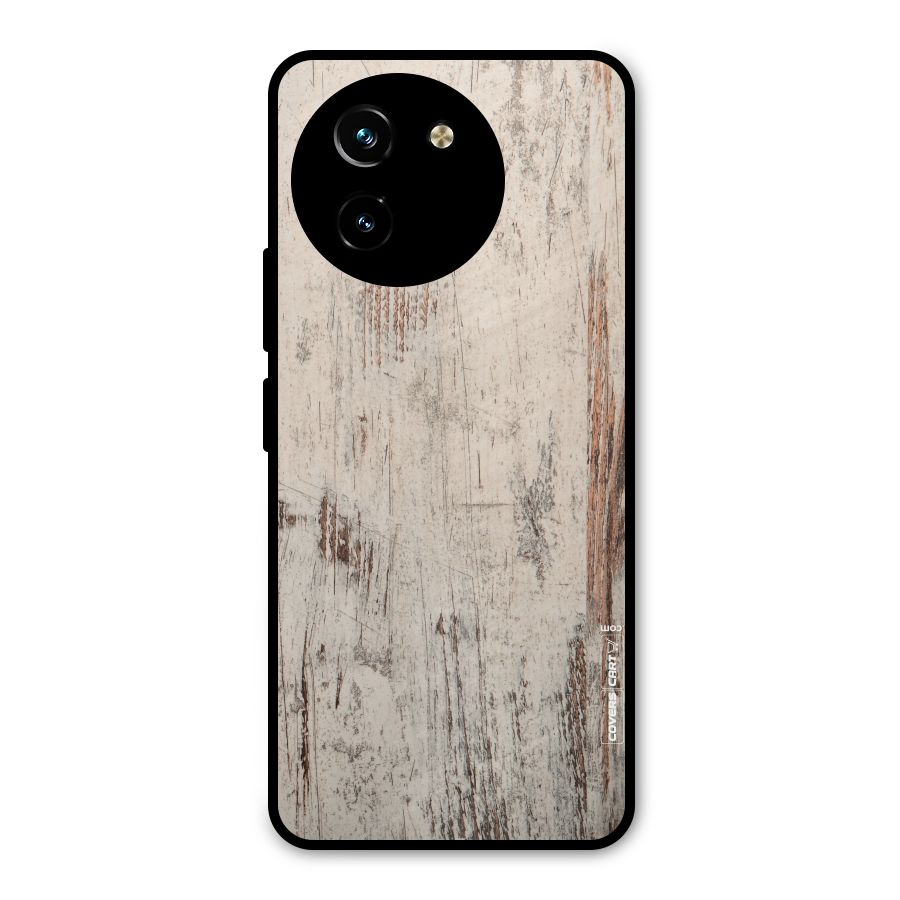 Rugged Wooden Texture Metal Back Case for Vivo T3x