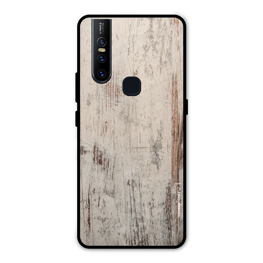 Rugged Wooden Texture Metal Back Case for Vivo V15