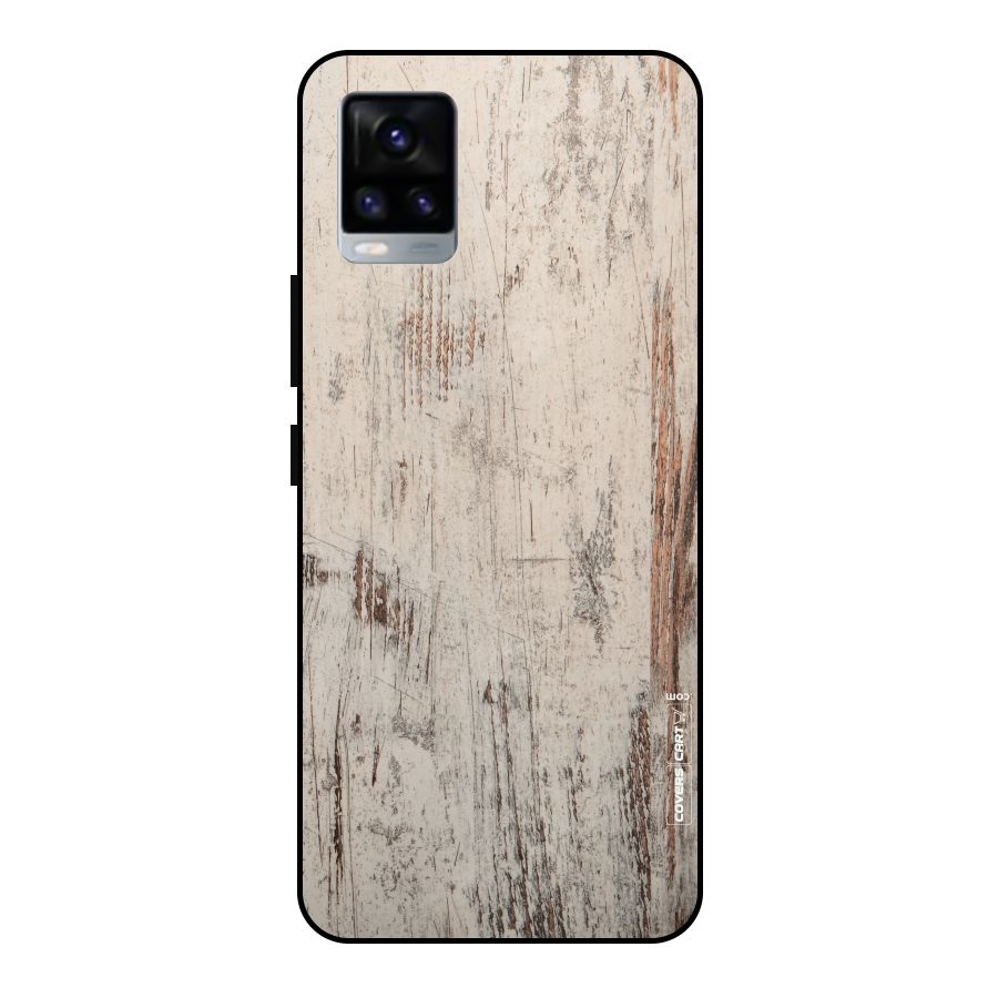 Rugged Wooden Texture Metal Back Case for Vivo V20