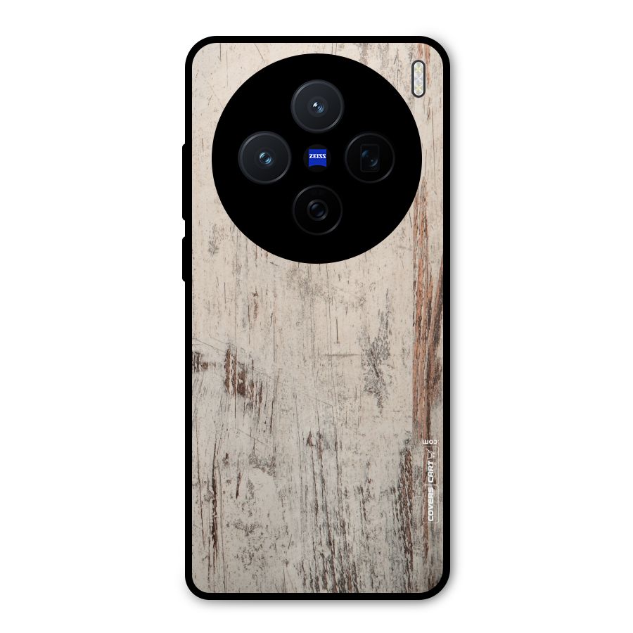 Rugged Wooden Texture Metal Back Case for Vivo X200