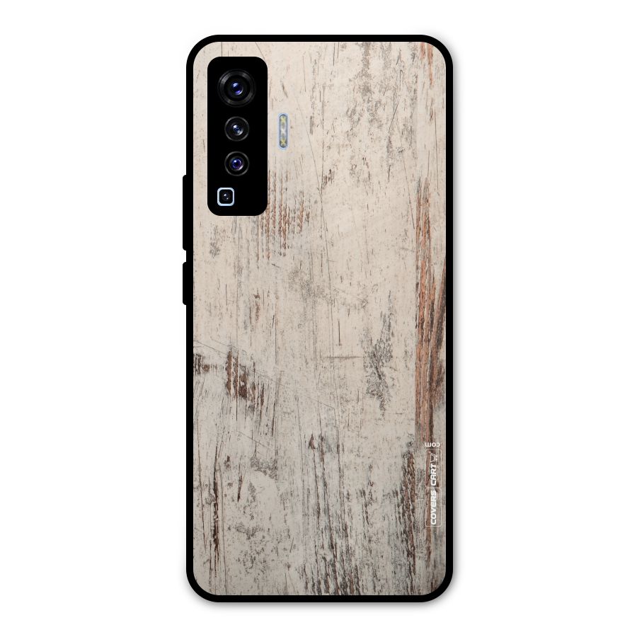 Rugged Wooden Texture Metal Back Case for Vivo X50