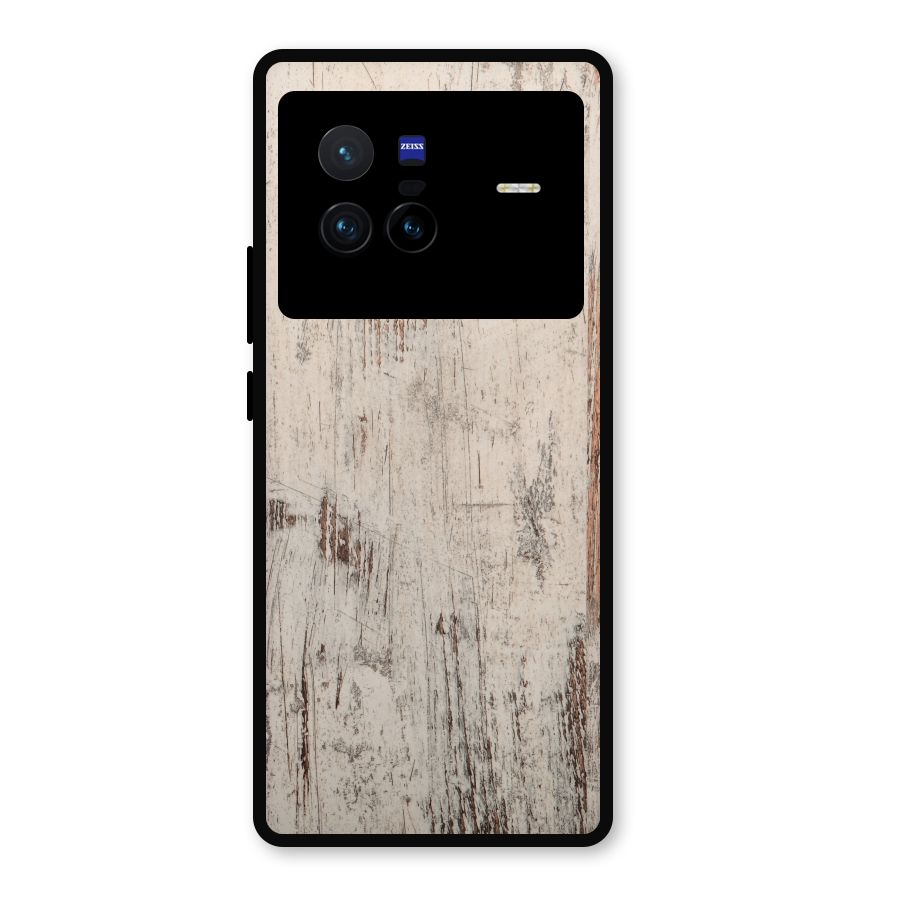 Rugged Wooden Texture Metal Back Case for Vivo X80