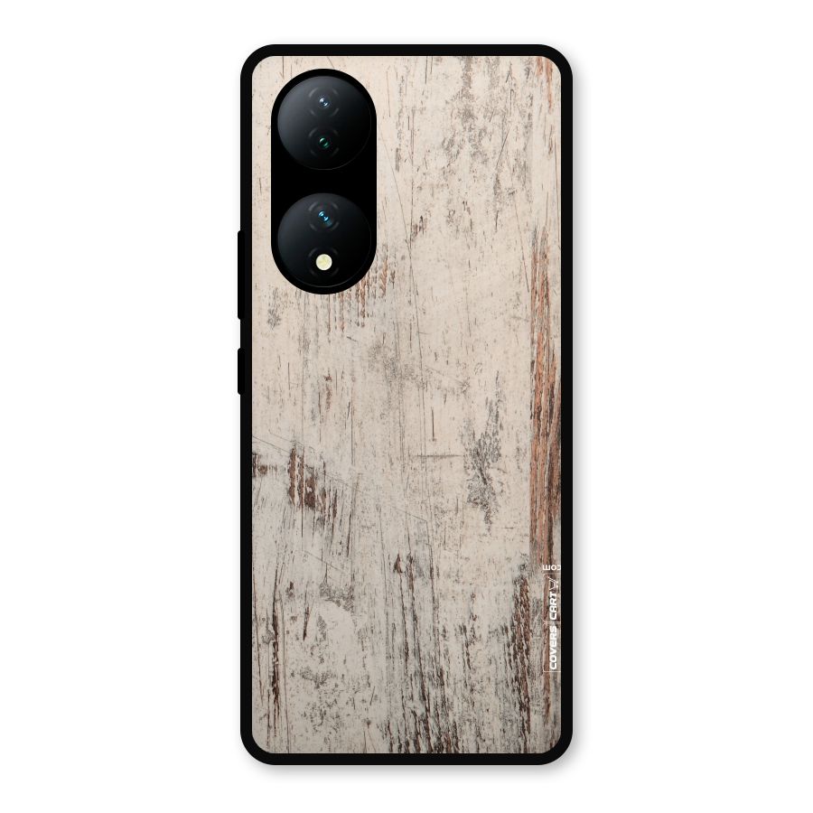 Rugged Wooden Texture Metal Back Case for Vivo Y100a
