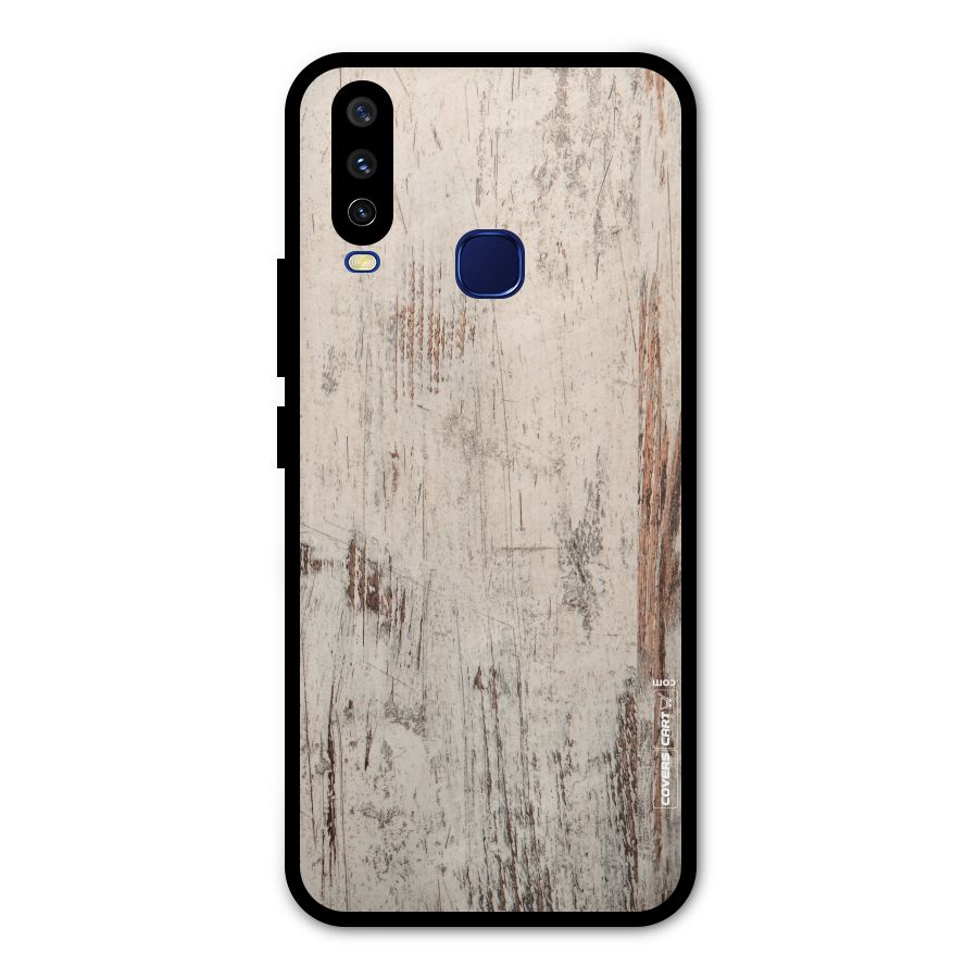Rugged Wooden Texture Metal Back Case for Vivo Y15