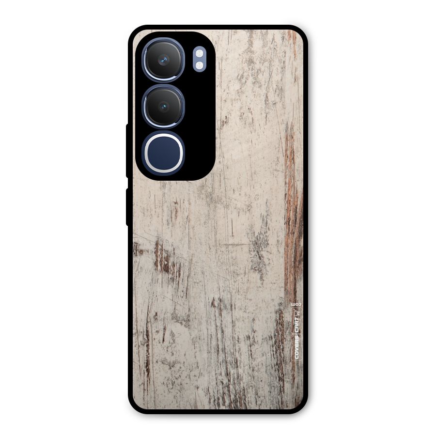 Rugged Wooden Texture Metal Back Case for Vivo Y29