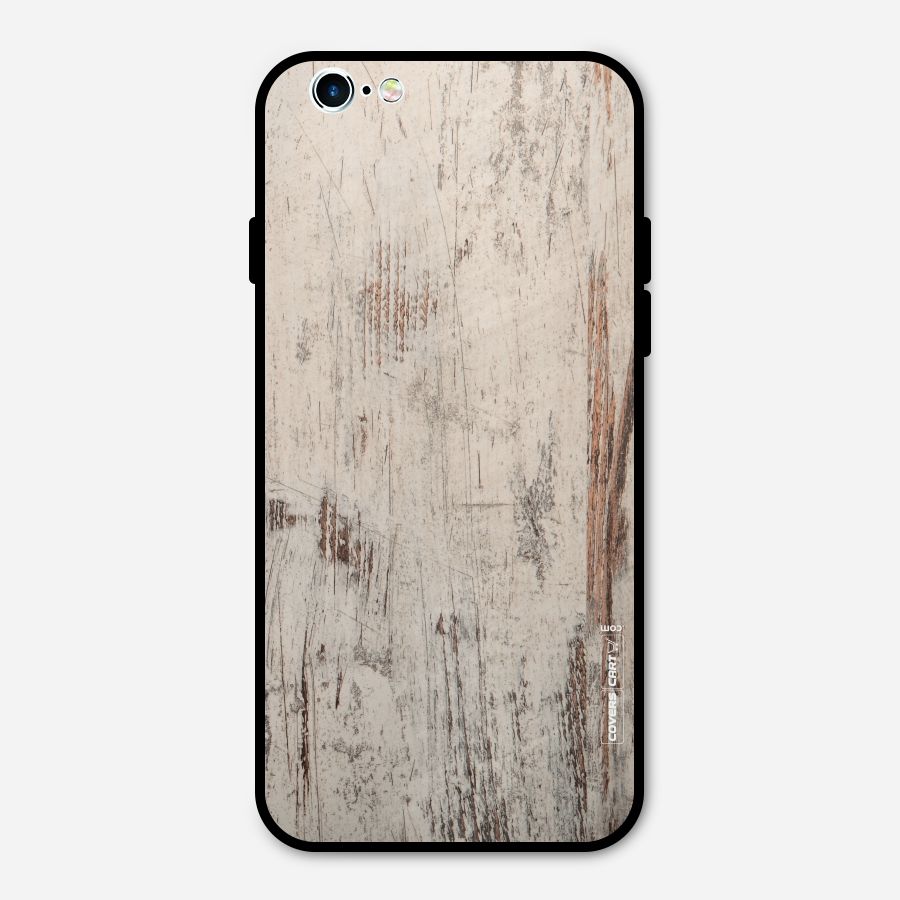 Rugged Wooden Texture Metal Back Case for iPhone 6 6s