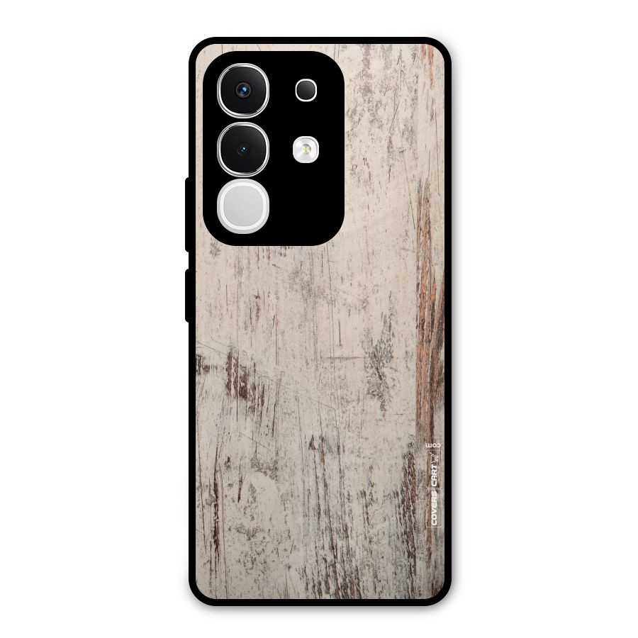 Rugged Wooden Texture Metal Back Case for iQOO Z10x