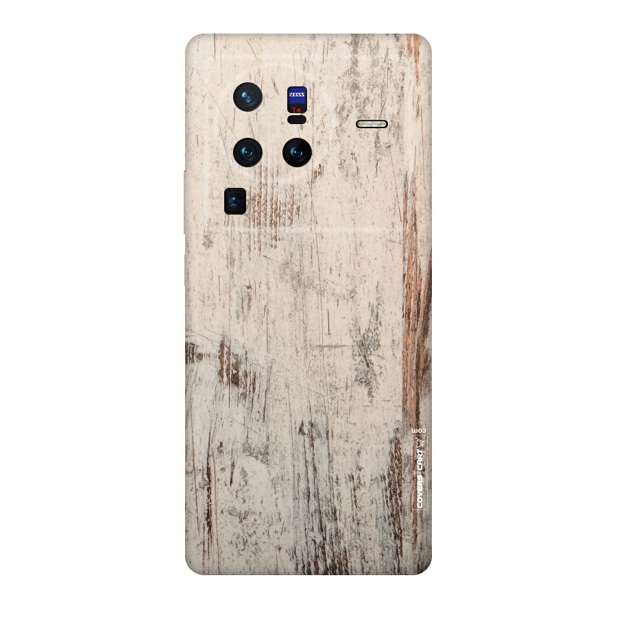 Rugged Wooden Texture Original Polycarbonate Back Case for Vivo X80