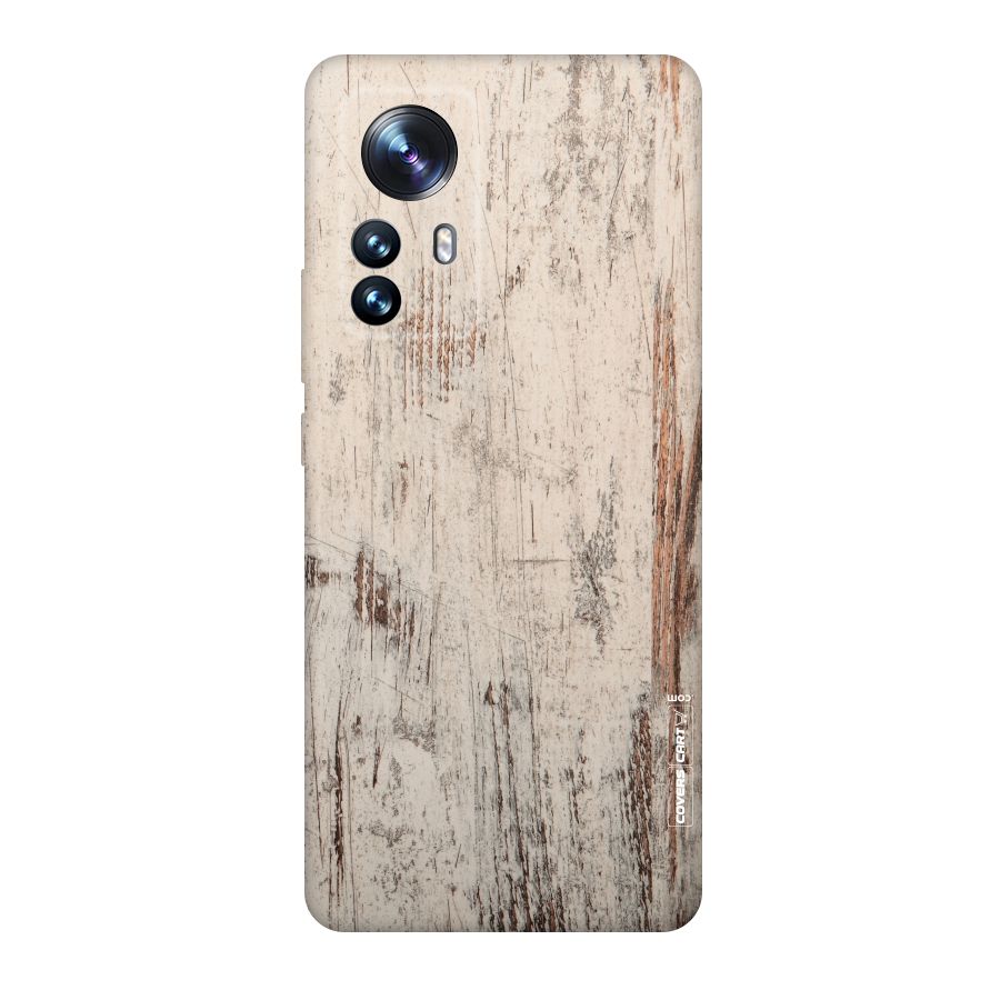 Rugged Wooden Texture Original Polycarbonate Back Case for Xiaomi 12 Pro