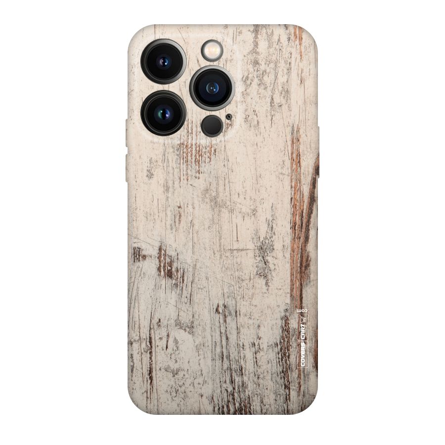 Rugged Wooden Texture Original Polycarbonate Back Case for iPhone 14 Pro