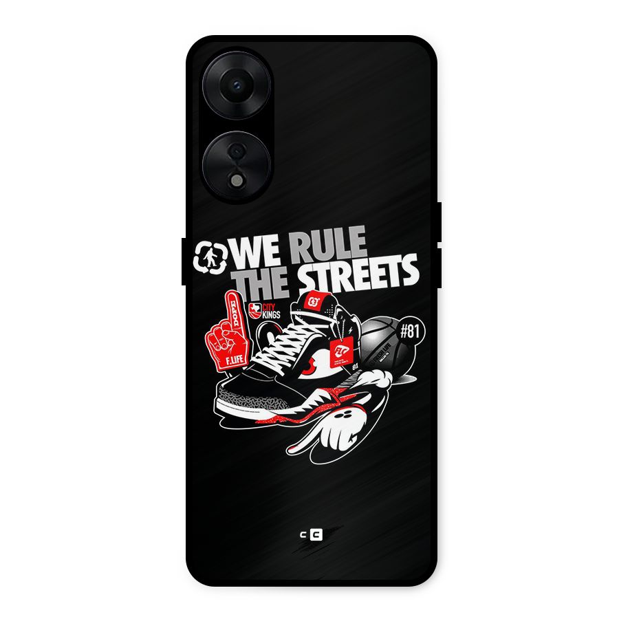 Rule The Streets Metal Back Case for Oppo A78 5G