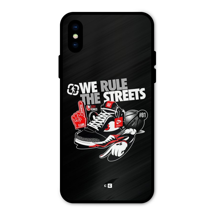 Rule The Streets Metal Back Case for iPhone X