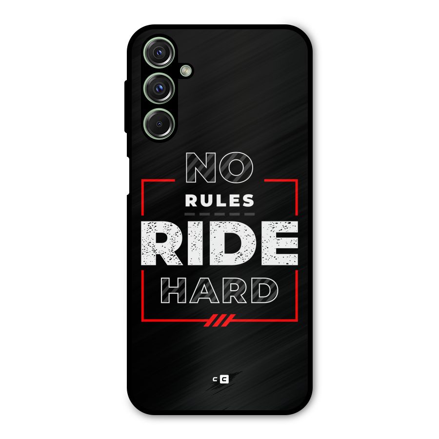 Rules Ride Hard Metal Back Case for Galaxy M34