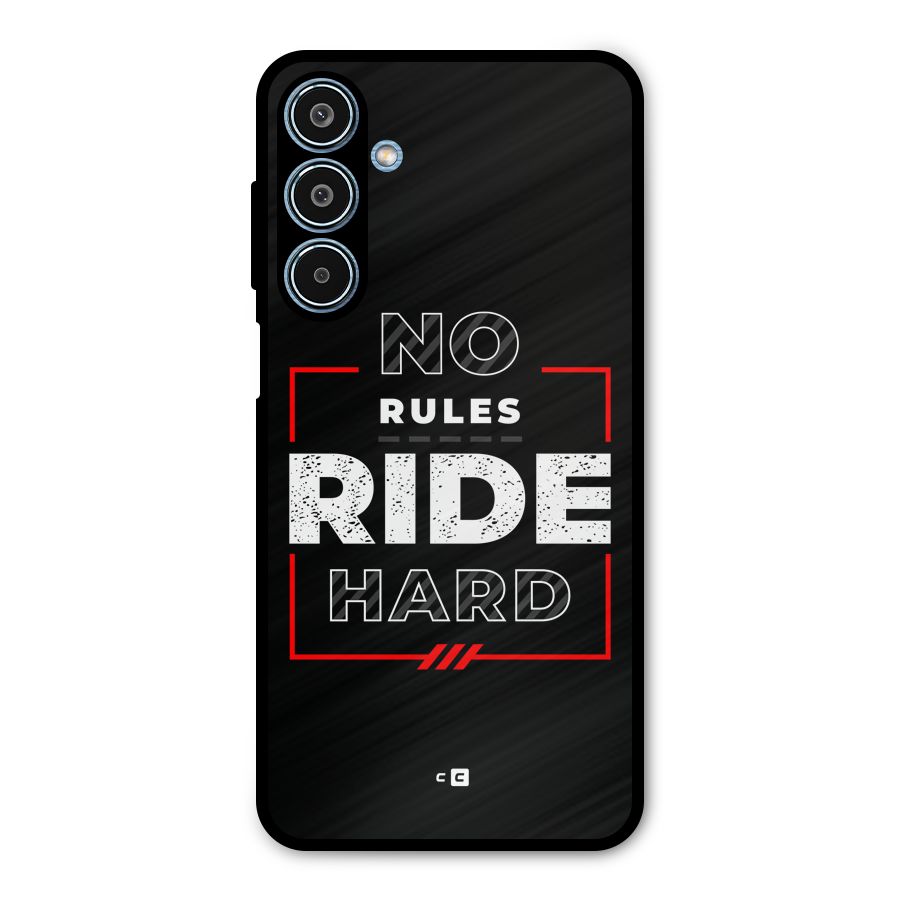 Rules Ride Hard Metal Back Case for Galaxy M35