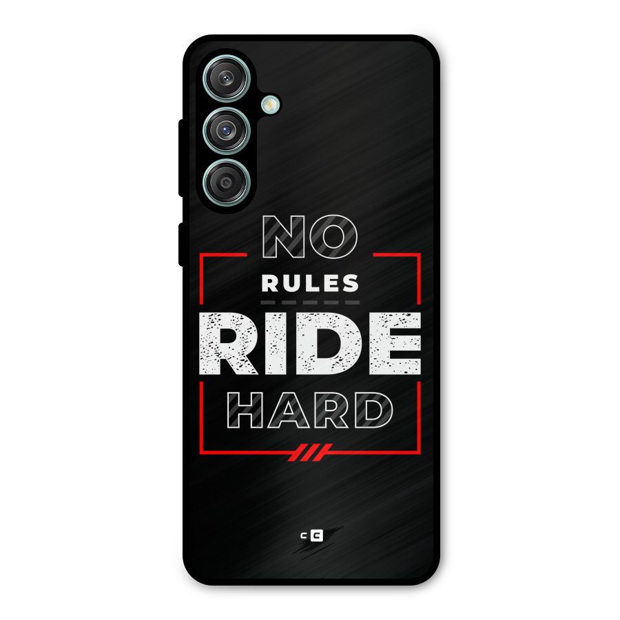Rules Ride Hard Metal Back Case for Galaxy M55 5G